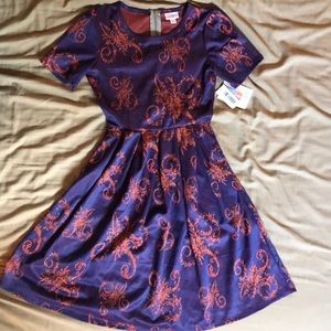 NWT Purple and Orange LulaRoe Amelia Dress